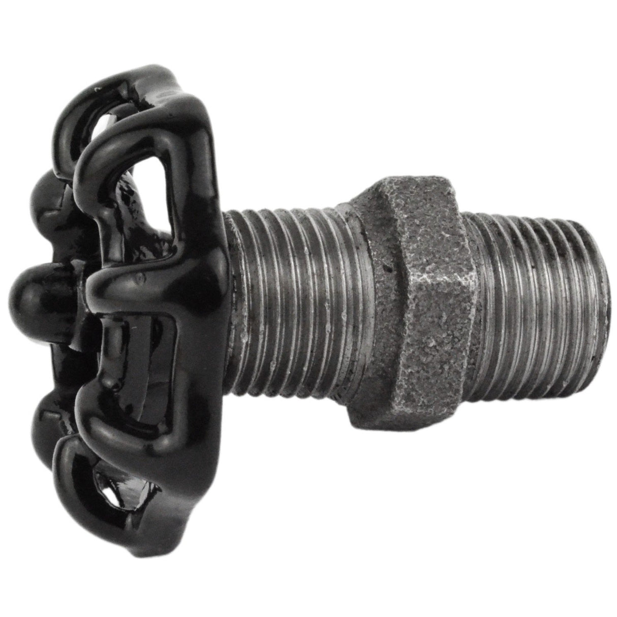 Volante negro de 52 mm sobre niple