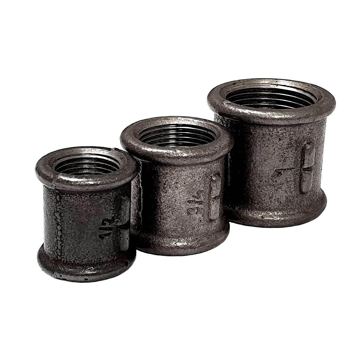 Manguito derecha/izquierda FF hierro fundido negro