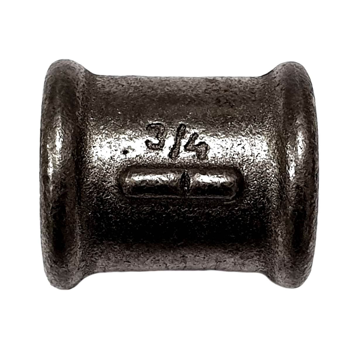 Manguito derecho/izquierdo FF rosca negro 3/4" Ø27 rosca sobre roscas