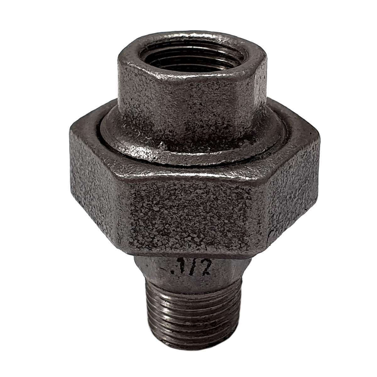 Raccord fonte noire union conique Mal/Fem