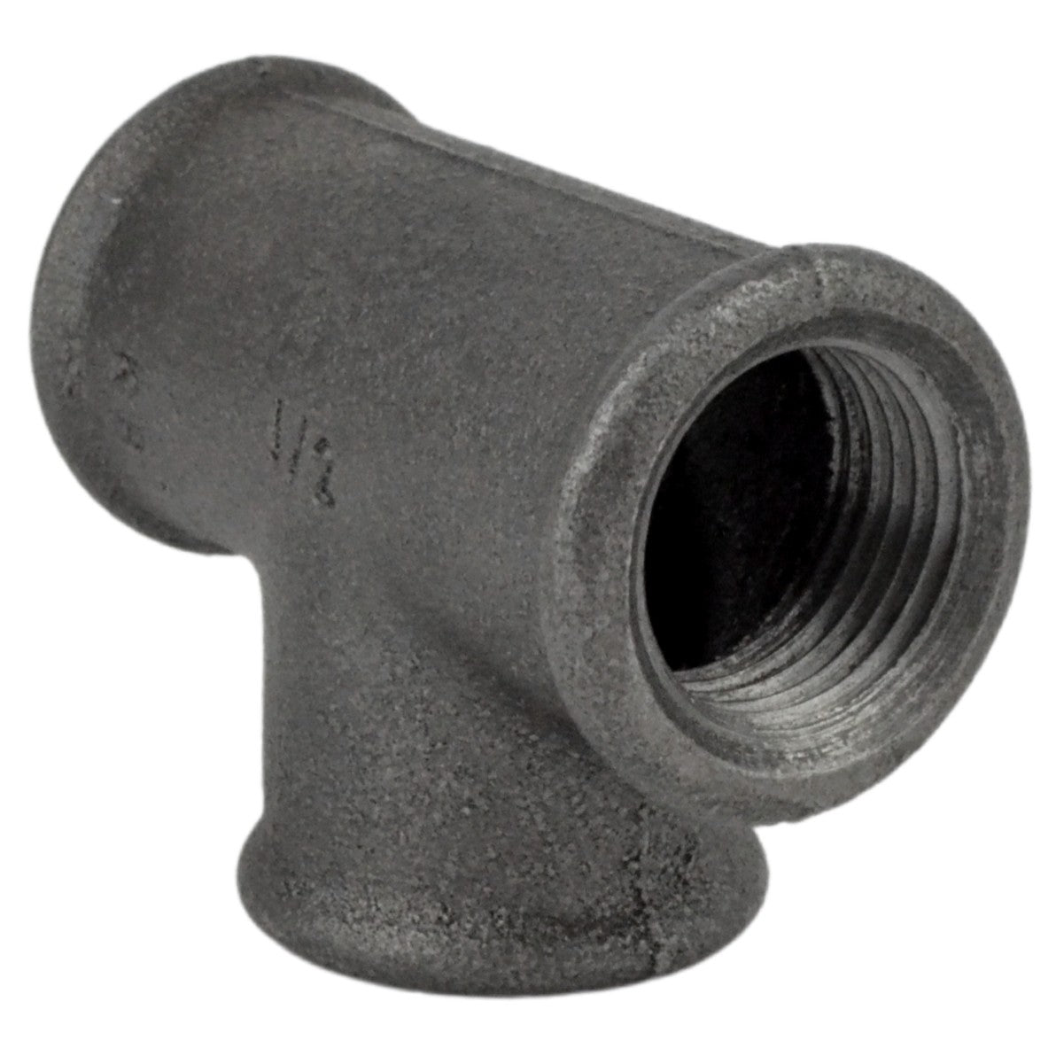 Te / T Igual hembra hierro fundido negro