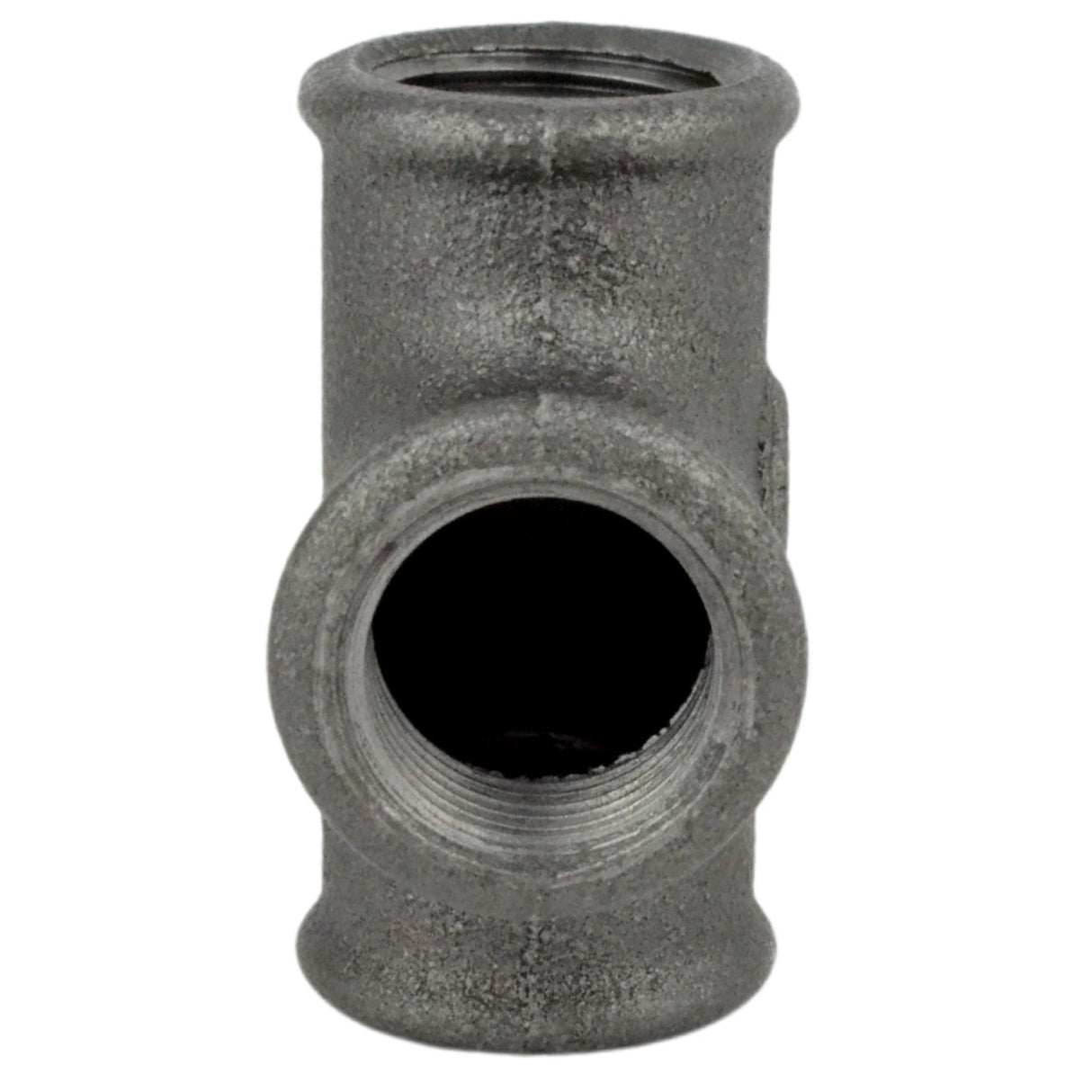 Te / T Igual hembra hierro fundido negro