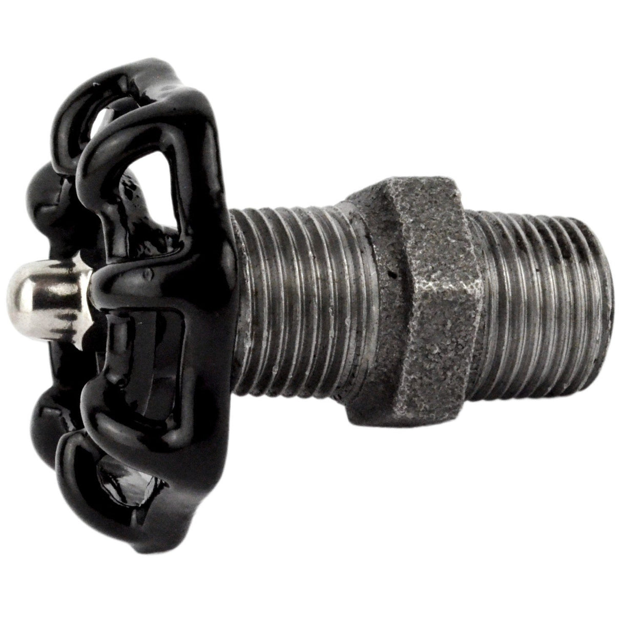 Volante negro de 52 mm sobre niple