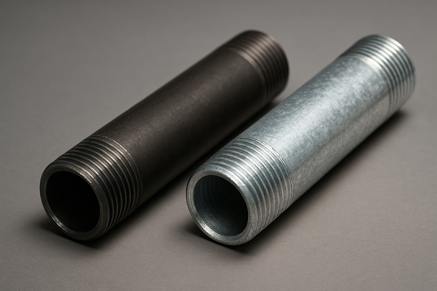Tube Acier Galvanisé VS Acier Noir