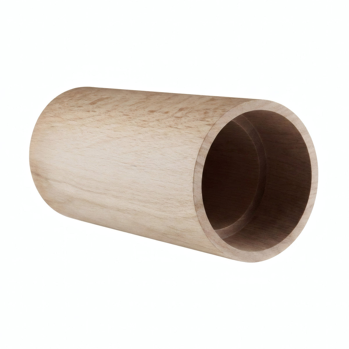 Pantalla cilíndrica de haya para foco con portalámparas E27 — Madera natural