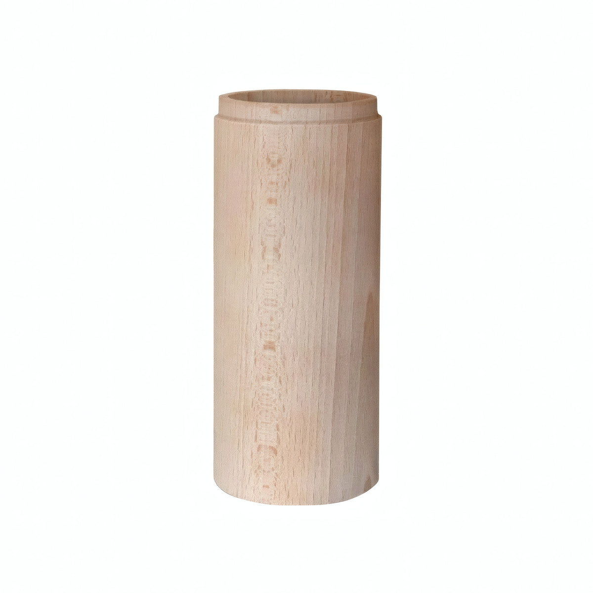 Pantalla cilíndrica de haya para foco con portalámparas E27 — Madera natural