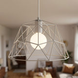 Pantalla jaula cúpula XL metal Ø 35 cm con portalámparas E27