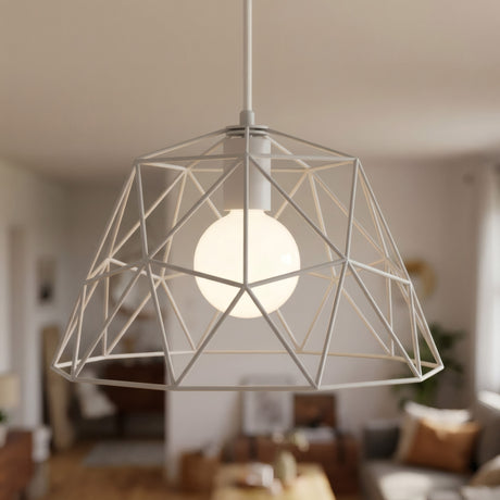 Pantalla jaula cúpula XL metal Ø 35 cm con portalámparas E27
