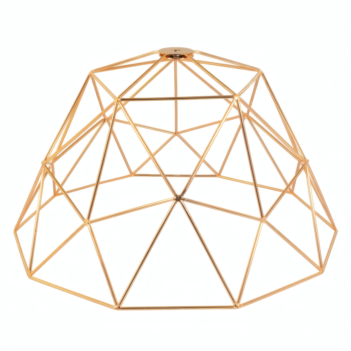 Pantalla jaula cúpula XL metal Ø 35 cm con portalámparas E27 — Cobre