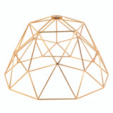 Pantalla jaula cúpula XL metal Ø 35 cm con portalámparas E27 — Cobre