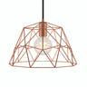 Pantalla jaula cúpula XL metal Ø 35 cm con portalámparas E27 — Cobre