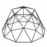 Pantalla jaula cúpula XL metal Ø 35 cm con portalámparas E27 — Negro
