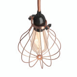 Pantalla jaula de metal en gota con abrazadera regulable — Cobre