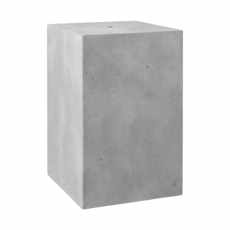 Pantalla cubo de cemento con portalámparas E27 — Cemento claro