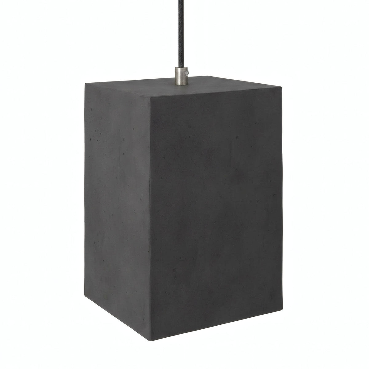 Pantalla cubo de cemento con portalámparas E27 — Cemento oscuro