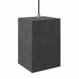 Pantalla cubo de cemento con portalámparas E27 — Cemento oscuro