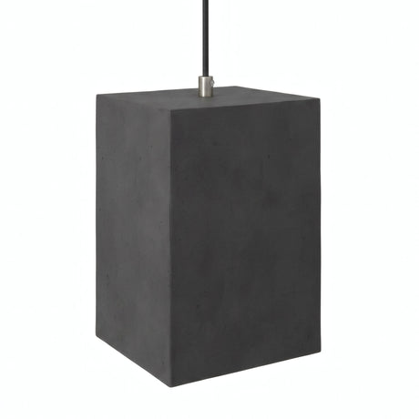 Pantalla cubo de cemento con portalámparas E27 — Cemento oscuro