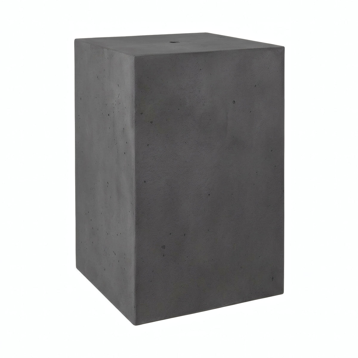 Pantalla cubo de cemento con portalámparas E27 — Cemento oscuro