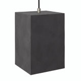 Pantalla cubo de cemento con portalámparas E27 — Cemento oscuro
