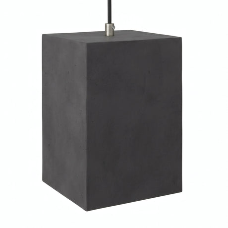 Pantalla cubo de cemento con portalámparas E27 — Cemento oscuro