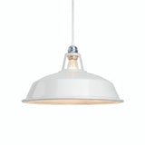 Pantalla de campana esmaltada Ø 38 cm para portalámparas E27 — Blanco