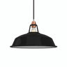 Pantalla de campana esmaltada Ø 38 cm para portalámparas E27 — Negro