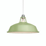 Pantalla de campana esmaltada Ø 38 cm para portalámparas E27 — Verde prado