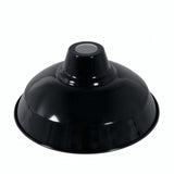 Pantalla cónica de metal Ø 30 cm para portalámparas E27 — Negro