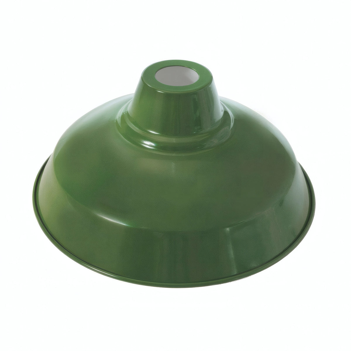 Pantalla cónica de metal Ø 30 cm para portalámparas E27 — Verde