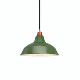 Pantalla cónica de metal Ø 30 cm para portalámparas E27 — Verde