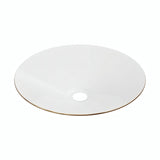 Pantalla plana esmaltada Ø 30 cm para portalámparas E27 — Blanco y bronce satinado