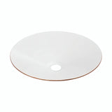 Pantalla plana esmaltada Ø 30 cm para portalámparas E27 — Blanco y cobre satinado
