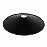 Pantalla plana esmaltada Ø 30 cm para portalámparas E27 — Blanco y negro