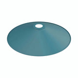 Pantalla plana esmaltada Ø 30 cm para portalámparas E27 — Azul petróleo