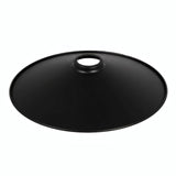 Pantalla plana esmaltada Ø 30 cm para portalámparas E27 — Negro