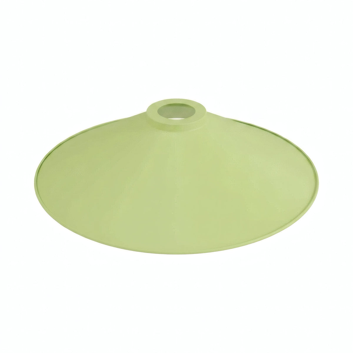 Pantalla plana esmaltada Ø 30 cm para portalámparas E27 — Verde prado