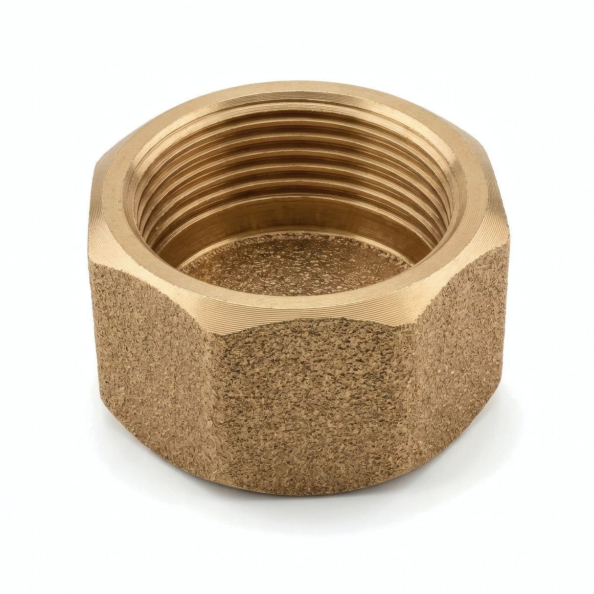 Tapón hembra de latón - foto de producto sobre fondo blanco 4