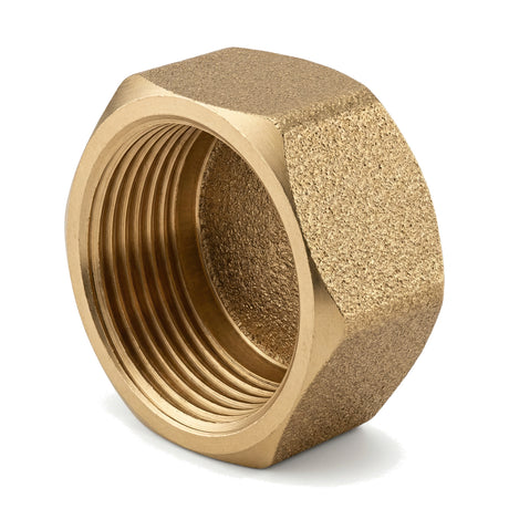 Tapón hembra con cabeza hexagonal de latón CW617N BSP - vista isométrica