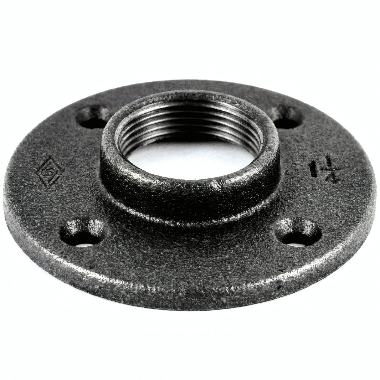Brida 1''1/4 | 33x42mm diámetro grande fundición negra - foto de producto sobre fondo blanco 7