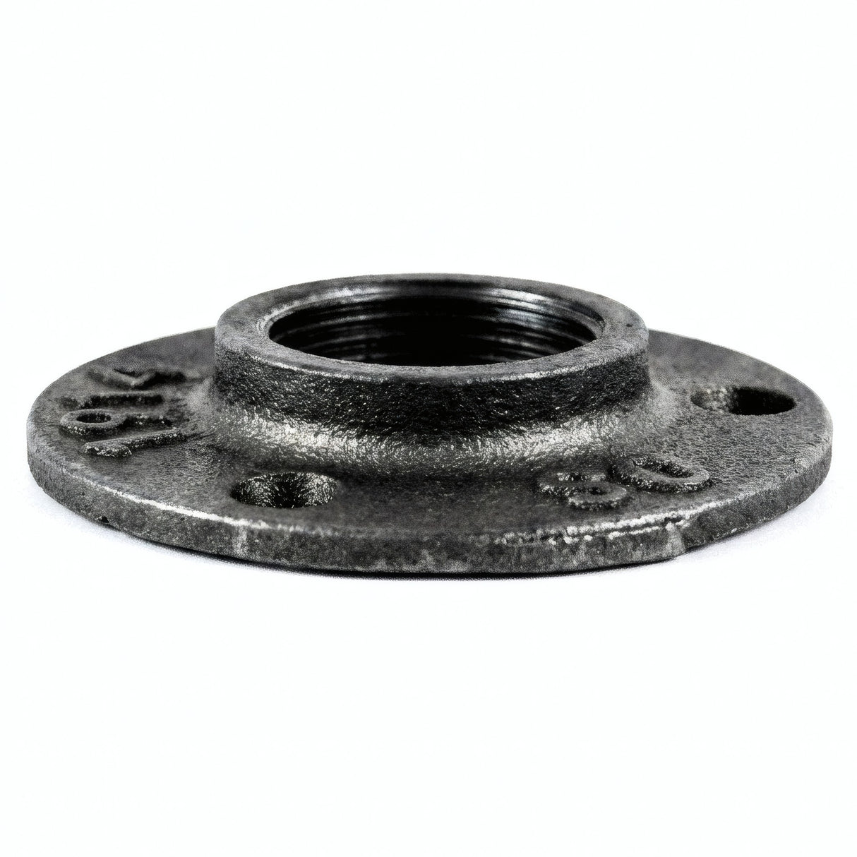 Bride 1'' | 26x34mm petit diamètre fonte noire 3 trous - photo produit fond blanc 6