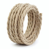 Cable eléctrico textil de yute trenzado - foto de producto sobre fondo blanco 4