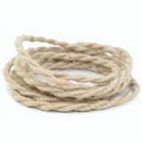 Cable eléctrico textil de yute trenzado - foto de producto sobre fondo blanco 7