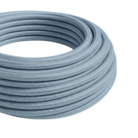 Cable textil redondo de algodón – Azul océano