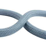 Cable textil redondo de algodón – Azul océano, rollo en primer plano