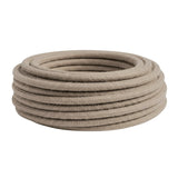 Cable textil redondo de algodón – Gris tórtola, rollo visto de perfil