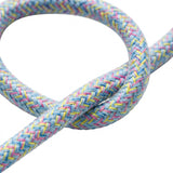 Cable textil redondo de algodón – Lollipop, detalle del trenzado