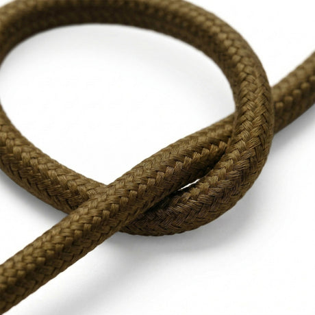 Cable textil redondo de algodón – Marrón espresso