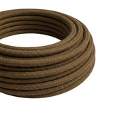 Cable textil redondo de algodón – Marrón espresso