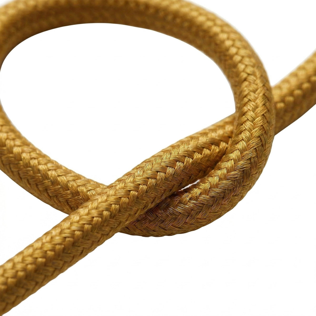 Cable textil redondo de algodón – Miel dorada