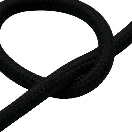 Cable textil redondo de algodón – Negro carbón